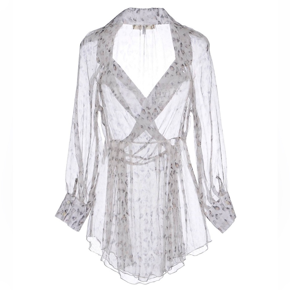 ERMANNO SCERVINO Italian designer silk sheer blouse Neiman Marcus - Picture 2 of 2